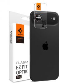 Juodas-raudonas apsauginis stiklas galiniai kamerai Apple Iphone Air "SPIGEN OPTIK PRO L-SERIES GLAS.TR ”EZ FIT” CAMERA PROTECTOR 2-PACK"