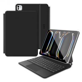 Juodas dėklas Apple Ipad Pro 11” 5 / 6 2024-2025 "Tech-Protect Smartcase Magnetic+Keyboard"