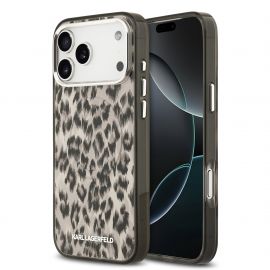 Rudas dėklas Karl Lagerfeld IML Leopard MagSafe telefonui Apple iPhone 17 Pro Max