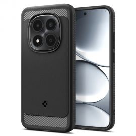 Juodas matinis dėklas Xiaomi Redmi Note 15 Pro 5G "Spigen Rugged Armor"
