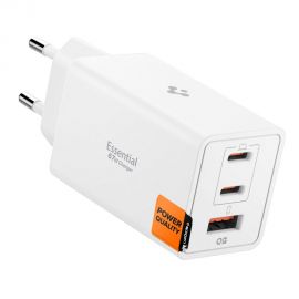 Baltas pakrovėjas SPIGEN ESSENTIAL EE673EU 3-PORT NETWORK CHARGER 67W