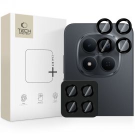 Juodas stiklas galiniai kamerai Xiaomi Poco M8 Pro / Redmi Note 15 Pro 5G / 15 Pro Plus 5G "Tech-Protect Camring Fit+"