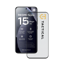 Juodas apsauginis stiklas telefonui Xiaomi Redmi Note 15 Pro Plus 4G / 5G "Tactical Glass Shield 5D"