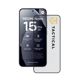 Juodas apsauginis stiklas telefonui Xiaomi Redmi Note 15 Pro 5G "Tactical Glass Shield 5D"
