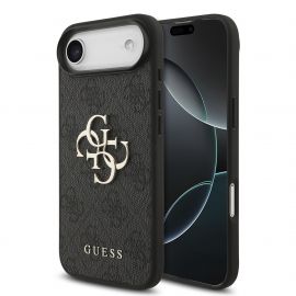 Pilkas originalus dėklas Guess PU 4G Metal Logo telefonui Apple Iphone Air