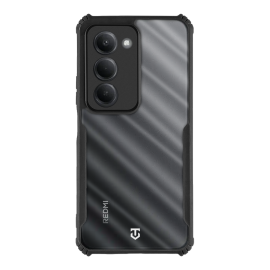 Skaidrus-juodas dėklas Tactical Quantum Stealth telefonui Xiaomi Redmi 15