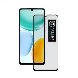 Juodas apsauginis ekrano stikliukas Honor X5c Plus "OBAL:ME 5D Glass Screen Protector"