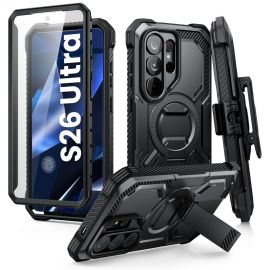 Juodas dėklas Samsung Galaxy S26 Ultra "Supcase IBLSN Armorbox Clip Mag Magsafe"