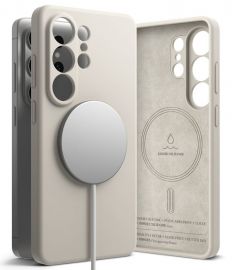 Akmens spalvos dėklas Samsung Galaxy S26 Ultra "Ringke Silicone Magnetic Magsafe"