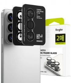 Juodas apsauginis kameros stikliukas Samsung Galaxy S26 / S26 Plus "Ringke Camera Frame Protector 2-Pack"