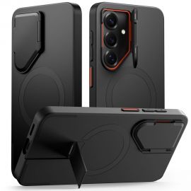 Juodas-oranžinis dėklas Samsung Galaxy S26 "Tech-Protect Kevlar Aura Magsafe"