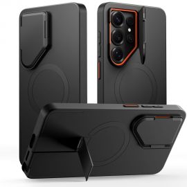 Juodas-oranžinis dėklas Samsung Galaxy S26 Ultra "Tech-Protect Kevlar Aura Magsafe"