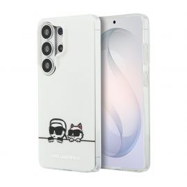 Baltas originalus dėklas Karl Lagerfeld IML K&CH Peekaboo Logo Magnetic telefonui Samsung Galaxy S26 Ultra