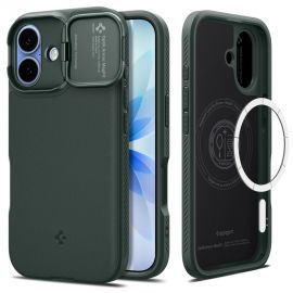 Tamsiai žalias dėklas Apple Iphone 17 "Spigen Optik Armor Magsafe"