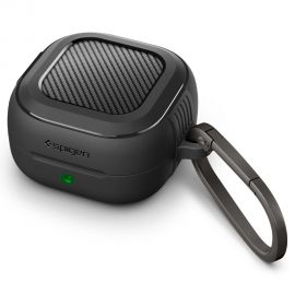 Juodas matinis dėklas Samsung Galaxy Buds 4 / 4 Pro "Spigen Rugged Armor"