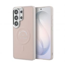 Rausvas originalus dėklas Karl Lagerfeld PU RSG Logo Magnetic telefonui Samsung Galaxy S26 Ultra