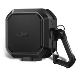 Juodas dėklas Samsung Galaxy Buds 4 / 4 PRO "TECH-PROTECT CARBONOX MAGSAFE"