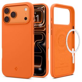 Oranžinis dėklas Apple Iphone 17 Pro "Spigen Silicone Fit Magsafe"
