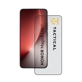 Juodas apsauginis stiklas telefonui Honor Magic8 Lite "Tactical Glass Shield 5D"