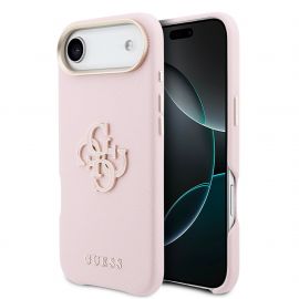 Rausvas originalus dėklas Guess PU Resin Logo telefonui Apple Iphone Air