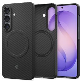 Juodas dėklas Samsung Galaxy S26 "Spigen Airskin Aramid Mag Magsafe"