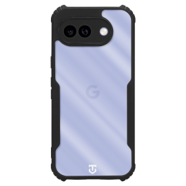 Skaidrus-juodas dėklas Tactical Quantum Stealth telefonui Google Pixel 10A