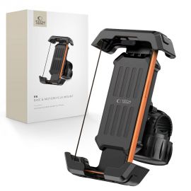 Juodas telefono laikiklis "TECH-PROTECT V6 UNIVERSAL BIKE & MOTORCYCLE MOUNT"