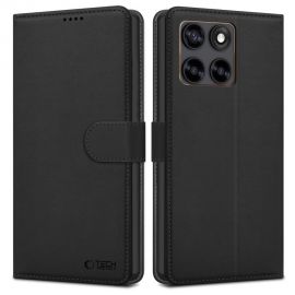 Juodas atverčiamas dėklas Motorola Edge 70 Fusion / Fusion Plus 5G "Tech-Protect Wallet"