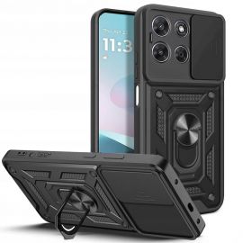 Juodas dėklas Motorola Moto G57 POWER / G67 POWER "Tech-Protect Camshield Pro"