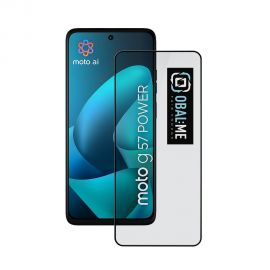 Juodas apsauginis ekrano stikliukas Motorola G57 Power "OBAL:ME 5D Glass Screen Protector"