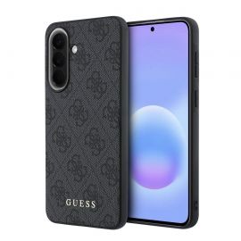 Pilkas dėklas Guess PU 4G Metal Classic Logo telefonui Samsung Galaxy A57