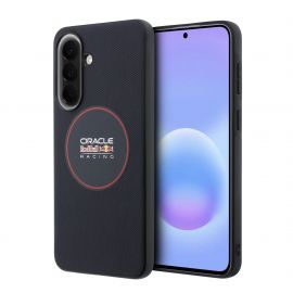 Tamsiai mėlynas dėklas Samsung Galaxy A57 "Red Bull PU Leather Red Ring MagSafe"