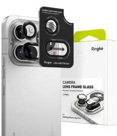 Juodas apsauginis kameros stikliukas Nothing Phone 4A Pro "Ringke Camera Frame Protector 2-Pack"