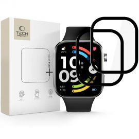 Juodas apsauginis stiklas XIAOMI REDMI WATCH 6 "TECH-PROTECT GLASS FLEX+ 2-PACK"