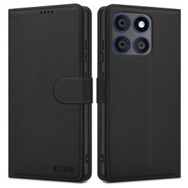 Juodas atverčiamas dėklas Motorola Edge 70 5G "Tech-Protect Wallet"