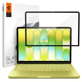 Juodas apsauginis stikliukas MACBOOK NEO 13 2026 "Spigen Glas.Tr Slim"