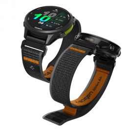 Juoda-oranžinė apyrankė SPIGEN ATHLEX AIR GARMIN QUICKFIT 22 MM