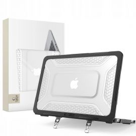 Juodas-skaidrus dėklas MACBOOK NEO 13 2026 "Tech-Protect Kevlar Pro"