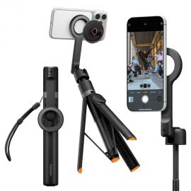 Juoda asmenukių lazda "SPIGEN S582W BLUETOOTH SELFIE STICK TRIPOD"