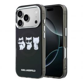 Juodas dėklas Apple Iphone 17 Pro Max "Karl Lagerfeld IML Choupette Trio Watercolor MagSafe"