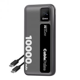 Juoda išorinė baterija "OBAL:ME CablePulse Powerbank 10000mAh 22,5W"
