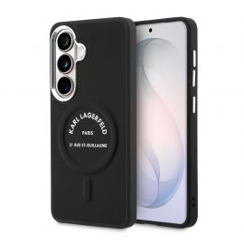 Juodas originalus dėklas Karl Lagerfeld PU RSG Logo Magnetic telefonui Samsung Galaxy S26 Plus