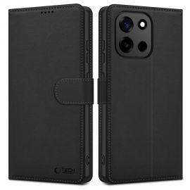 Juodas atverčiamas dėklas OnePlus Nord 6 "Tech-Protect Wallet"