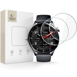 Skaidrus apsauginis stiklas XIAOMI WATCH S5 (46 MM) "TECH-PROTECT GLASS FIT+ 2-PACK"