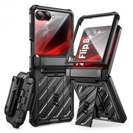 Juodas dėklas Samsung Galaxy Z Flip 8 "Supcase Unicorn Beetle Pro"