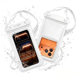 Baltas dėklas atsparus vandeniui "TECH-PROTECT UWC7 UNIVERSAL WATERPROOF FLOATING CASE 6.9 INCH"