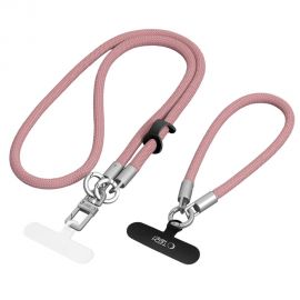 Rausvas-titano spalvos dirželis "TECH-PROTECT C10S ROPE CROSSBODY & WRIST"
