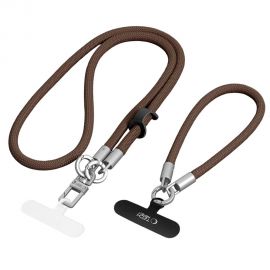 Rudas-titano spalvos dirželis "TECH-PROTECT C10S ROPE CROSSBODY & WRIST"