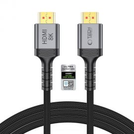 Juodas kabelis "TECH-PROTECT ULTRABOOST CABLE HDMI 2.1 4K 120HZ / 8K 60HZ 200CM"