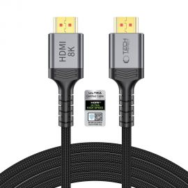 Juodas kabelis "TECH-PROTECT ULTRABOOST CABLE HDMI 2.1 4K 120HZ / 8K 60HZ 300CM"
